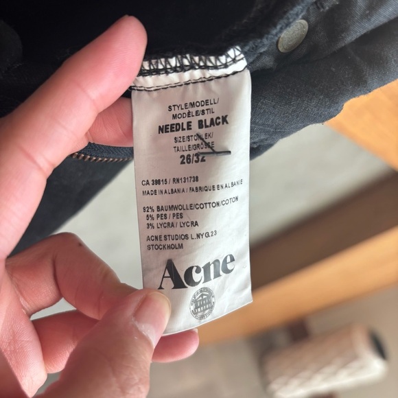 ACNE STUDIOS Needle Wet Cash Jean, Size 26 - Picture 10 of 10